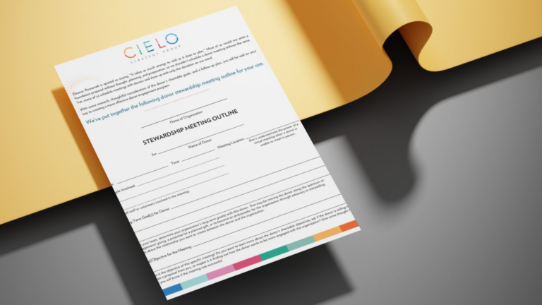 Donor Stewardship Meeting Outline