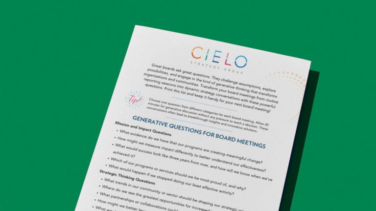 Generative Questions for Board Meetings